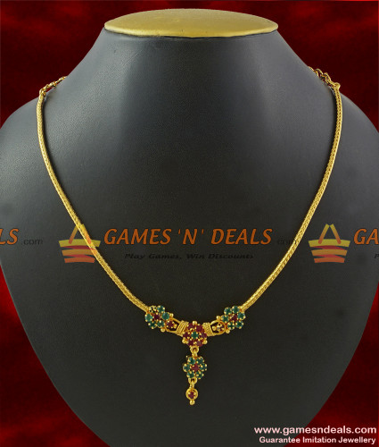 Simple gold deals stone necklace designs